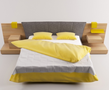 Modern Double Bed-ID:868415191