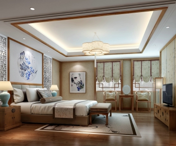 New Chinese Style Bedroom-ID:820244424