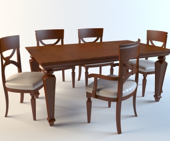 European Style Dining Table And Chairs-ID:832344125
