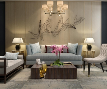 Modern New Chinese Style Sofa Combination-ID:884173552