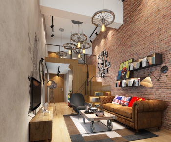 Industrial Style A Living Room-ID:921516742