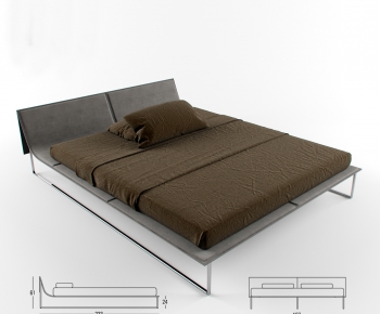 Modern Double Bed-ID:863982291