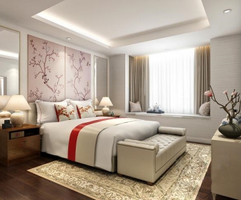 New Chinese Style Bedroom-ID:555362292