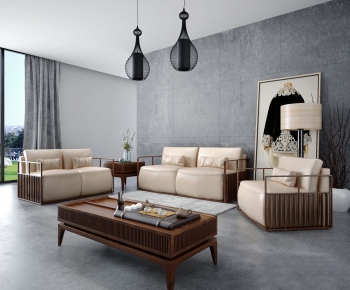 New Chinese Style A Living Room-ID:885242164