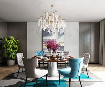 Modern Post Modern Style Dining Table And Chairs-ID:682895193