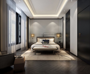 New Chinese Style Bedroom-ID:207844261