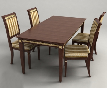 American Style Dining Table And Chairs-ID:640050113