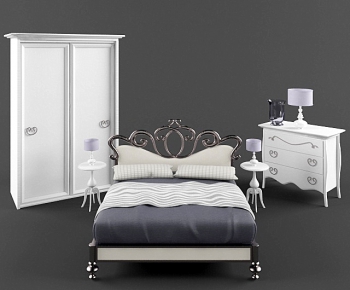 European Style Double Bed-ID:696654772