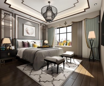 New Chinese Style Bedroom-ID:896450453