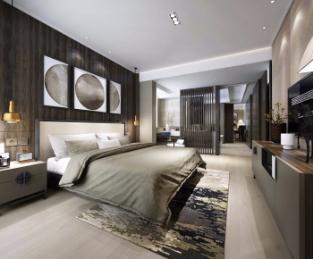New Chinese Style Bedroom-ID:590802691