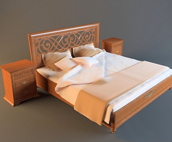 European Style Double Bed-ID:985292483