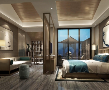 New Chinese Style Bedroom-ID:298818342