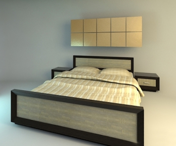 Modern Double Bed-ID:138516115