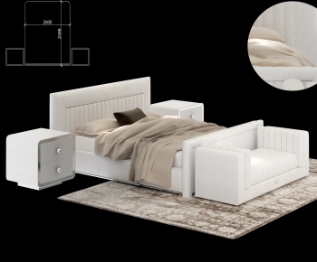 Modern Double Bed-ID:888556534