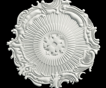 European Style Plaster Carved Top Plate-ID:993439746