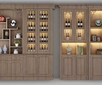 New Chinese Style Wine Cabinet-ID:381751883