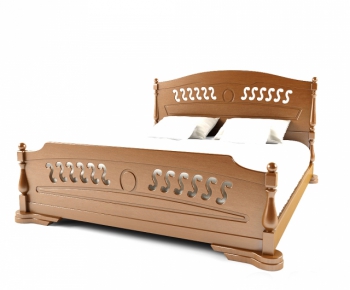 European Style Double Bed-ID:607967546
