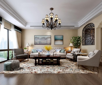American Style A Living Room-ID:495896836