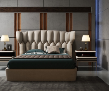 Simple European Style Double Bed-ID:387923878