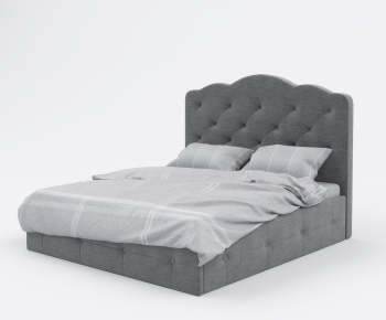 Simple European Style Double Bed-ID:683336677