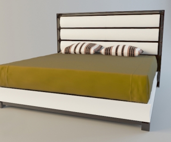 Modern Double Bed-ID:873214611