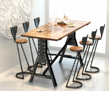 Modern LOFT Dining Table And Chairs-ID:720792259