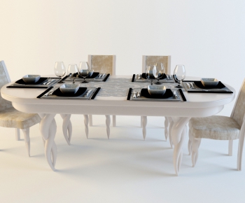 European Style Dining Table And Chairs-ID:234261982
