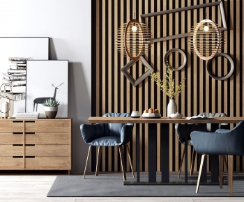 Nordic Style Dining Table And Chairs-ID:980119596