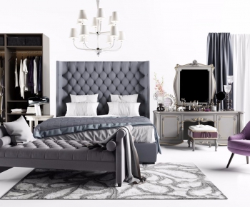 Post Modern Style Double Bed-ID:899340628