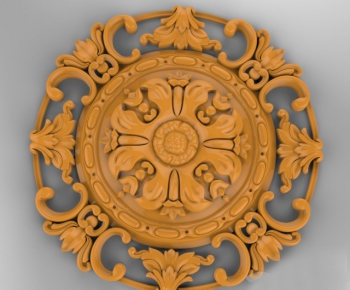 European Style Plaster Carved Top Plate-ID:953598855