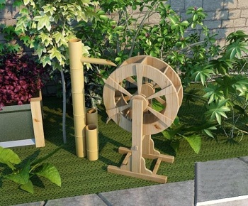 新中式庭院/景观3D模型