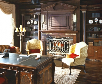 American Style European Style Study Space-ID:456582847