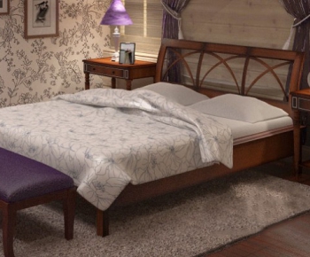 European Style Double Bed-ID:396390669