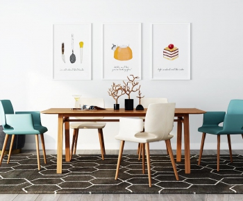 Nordic Style Dining Table And Chairs-ID:104388688