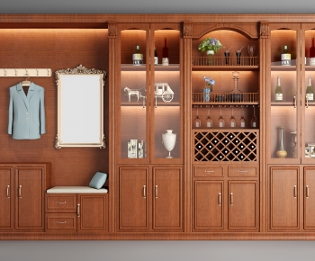American Style Wine Cabinet-ID:805189886