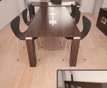 Modern Dining Table And Chairs-ID:977386798