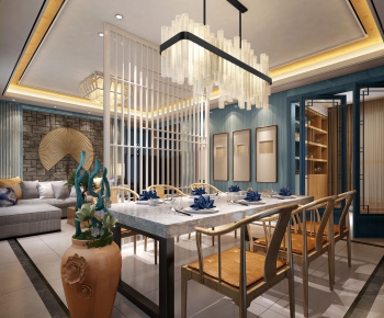 New Chinese Style Dining Room-ID:706182415