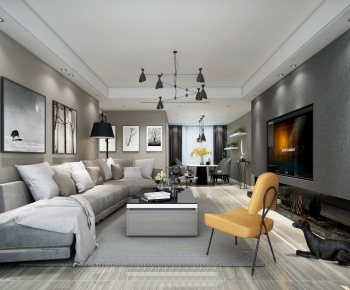 Modern A Living Room-ID:583646858