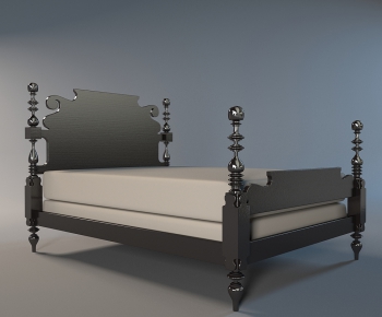Simple European Style Double Bed-ID:648890521