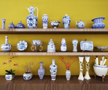 新中式青花瓷器皿-ID:648867893