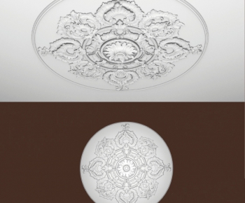 European Style Plaster Carved Top Plate-ID:387513487
