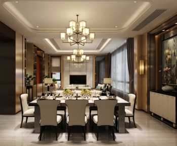 New Chinese Style Dining Room-ID:340729339