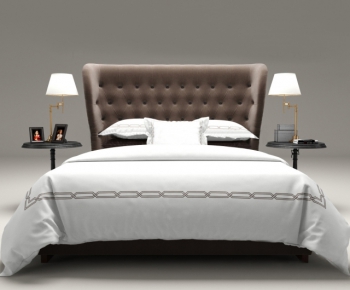 Modern Double Bed-ID:899685384