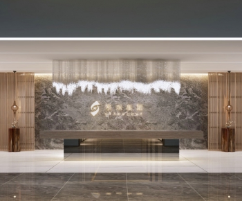 New Chinese Style Office Reception Desk-ID:901108928