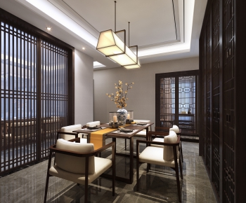 New Chinese Style Dining Room-ID:990981197