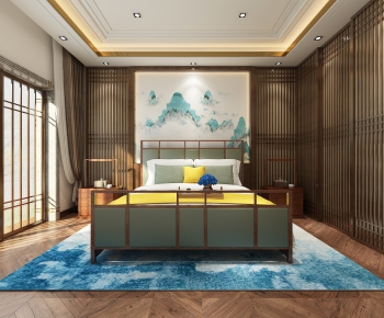 New Chinese Style Bedroom-ID:134838543