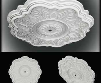 European Style Plaster Carved Top Plate-ID:889259438