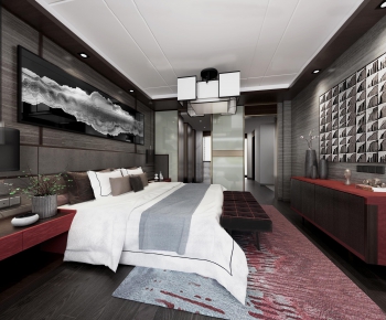 New Chinese Style Bedroom-ID:718585497