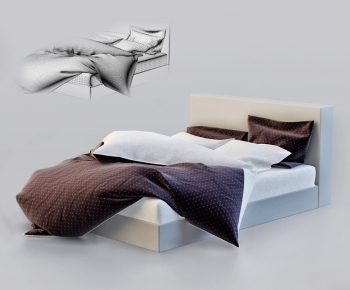 Modern Double Bed-ID:101880773