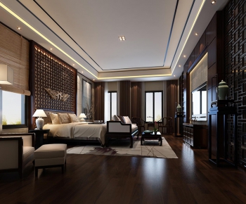 New Chinese Style Bedroom-ID:649869696